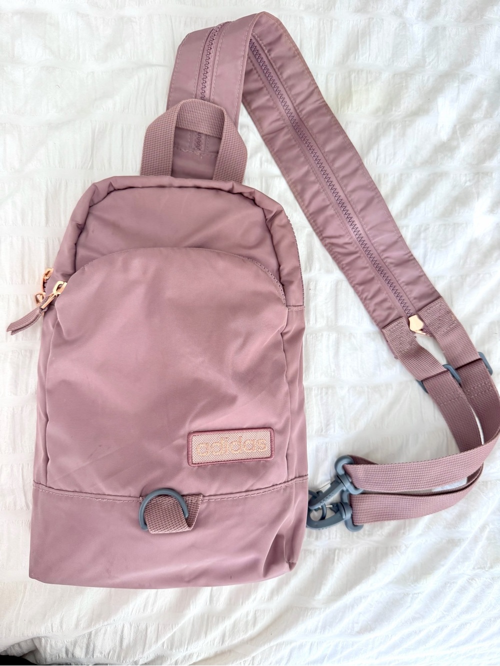 adidas Mauve/ rose gold hardware Crossbody Sling Bag